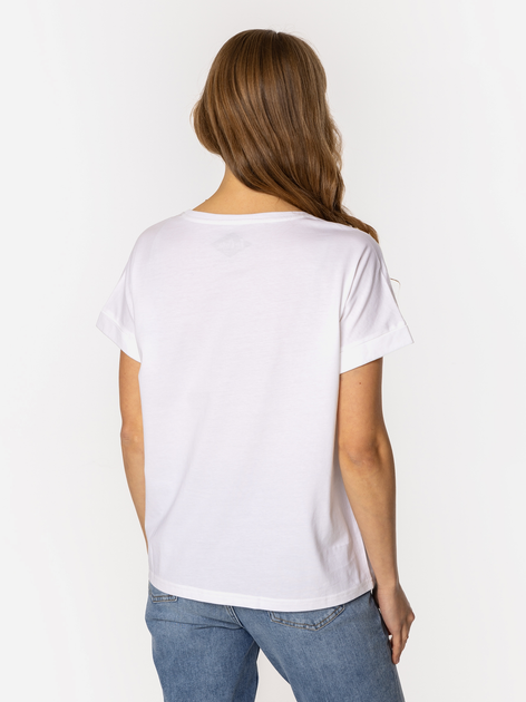 T-shirt damski bawełniany Lee Cooper Logo Blue-1160 M Biały (5905991729464) - obraz 2