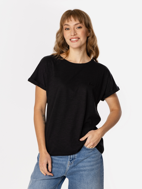 T-shirt damski basic bawełniany Lee Cooper Lydia-8317 M Czarny (5905991728627) - obraz 1