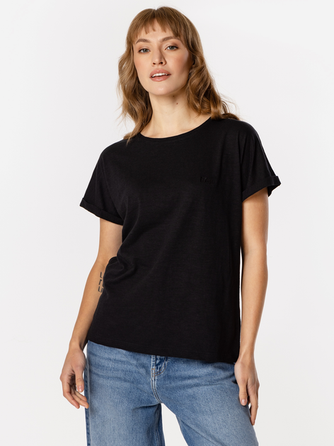 Футболка бавовняна жіноча Lee Cooper Lydia-8317 S Чорна (5905991728603) - зображення 3