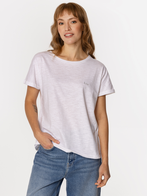 Футболка бавовняна жіноча Lee Cooper Lydia-8317 M Біла (5905991728580) - зображення 1