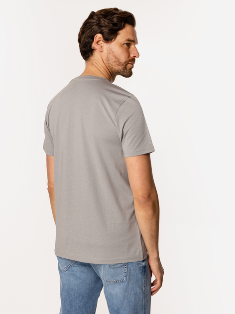 T-shirt męski basic bawełniany Lee Cooper Obutch-875 3XL Szary (5905991736271) - obraz 2