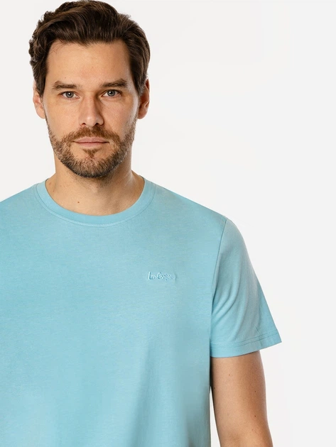 T-shirt męski basic bawełniany Lee Cooper Obutch-875 XL Bladoniebieski (5905991736349/5905991712374) - obraz 3