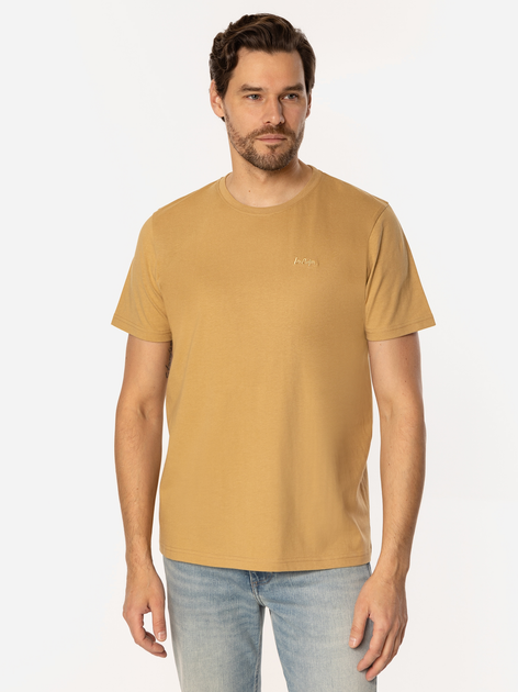 T-shirt męski basic bawełniany Lee Cooper Obutch-875 L Musztardowy (5905991736202) - obraz 3