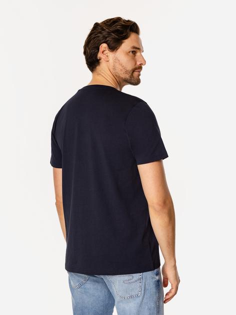 Футболка бавовняна довга чоловіча Lee Cooper Obutch-875 XL Темно-синя (5905991735946) - зображення 2