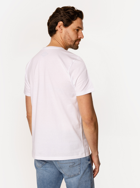 T-shirt męski basic bawełniany Lee Cooper Obutch-875 2XL Biały (5905991736073) - obraz 2