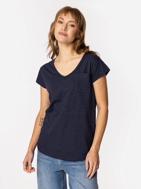 T-shirt damski basic Lee Cooper Olivia-2160 S Granatowy (5905991728481) - obraz 3