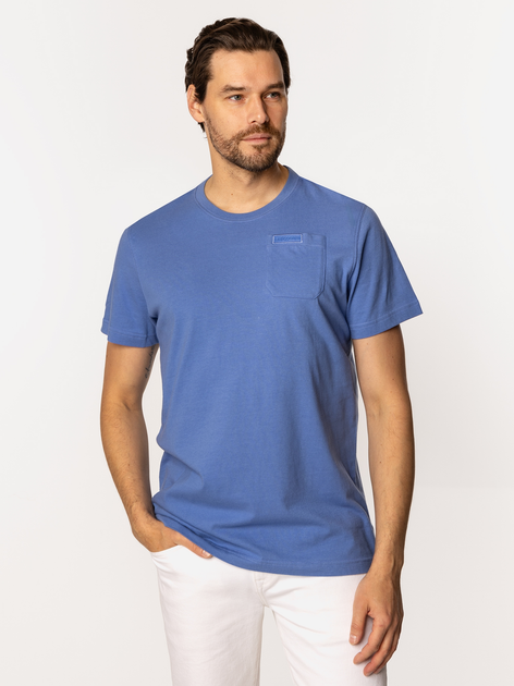 T-shirt męski basic bawełniany Lee Cooper Pocket-1160 L Fioletowy (5905991727071) - obraz 1