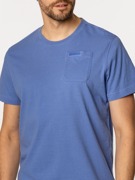 Футболка бавовняна довга чоловіча Lee Cooper Pocket-1160 XL Фіолетова (5905991727088) - зображення 4