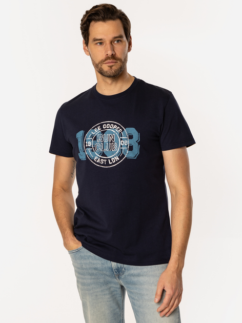 T-shirt męski z nadrukiem bawełniany Lee Cooper Run Club-1160 XL Czarny (5905991735670) - obraz 3