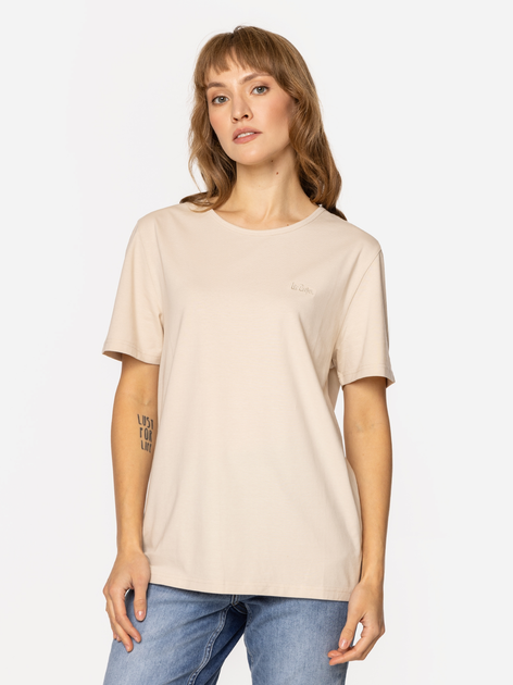 T-shirt damski basic Lee Cooper Sia-9505 XL Brzoskwiniowy (5905991736868) - obraz 3