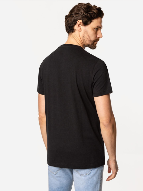 Футболка бавовняна довга чоловіча Lee Cooper Simple-1180 3XL Чорна (5905991726975) - зображення 2