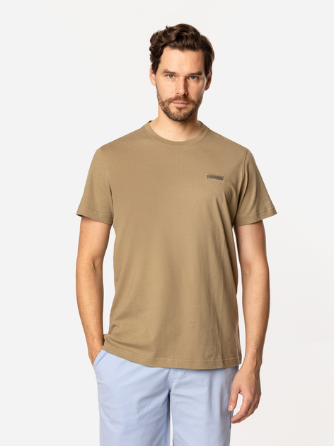 Футболка бавовняна довга чоловіча Lee Cooper Simple-1180 3XL Хакі (5905991726807) - зображення 1