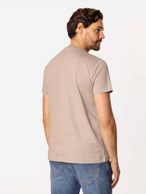 Футболка бавовняна довга чоловіча Lee Cooper Simple-1180 M Бежева (5905991726890) - зображення 2