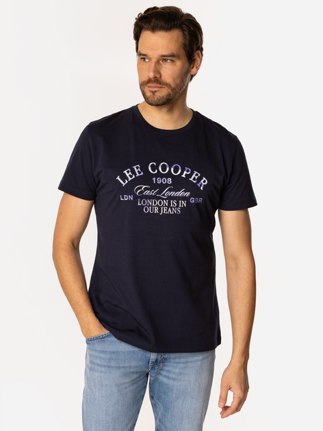 T-shirt męski bawełniany Lee Cooper Slog1-1160 L Granatowy (5905991735618) - obraz 3