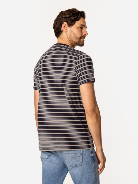 Футболка бавовняна довга чоловіча Lee Cooper Stripes2-4180 XL Сіра (5905991727507) - зображення 2