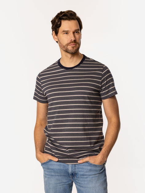 Футболка бавовняна довга чоловіча Lee Cooper Stripes2-4180 3XL Сіра (5905991727521) - зображення 3