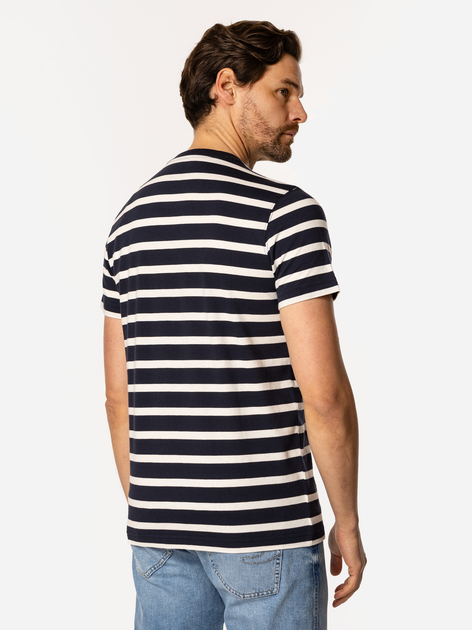 Футболка бавовняна довга чоловіча Lee Cooper Stripes3-4180 2XL Темно-синя (5905991727569) - зображення 2
