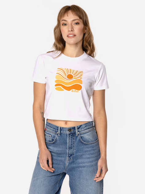 Футболка бавовняна коротка жіноча Lee Cooper Sun-1160 XL Біла (5905991729358) - зображення 3