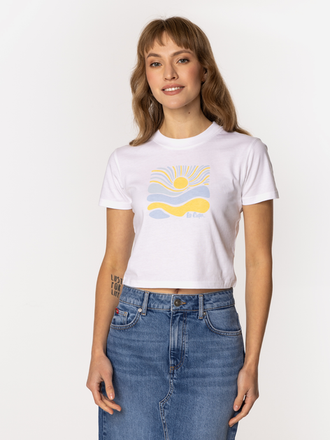 T-shirt damski z nadrukiem Lee Cooper Sun-1160 XL Błękitny (5905991729396) - obraz 3