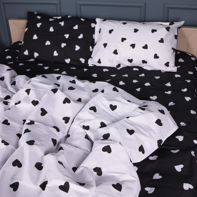 Підковдра MirSon Бязь 17-0669 Black and White Love 200х220 від Rozetka на платформі USKIDKA Акція на Підковдра MirSon Бязь 17-0669 Black and White Love 200х220 від Rozetka