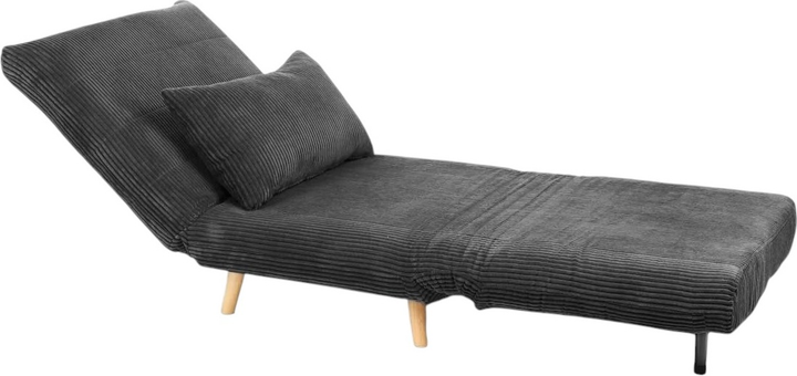 Sofa HOMLA Solace 1-osobowa z funkcją spania 83 x 91 x 84 cm Black (5904183871622) - obraz 4