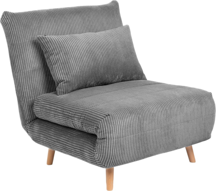 Sofa HOMLA Solace 1-osobowa z funkcją spania 83 x 91 x 84 cm Grey (5904183871639) - obraz 1