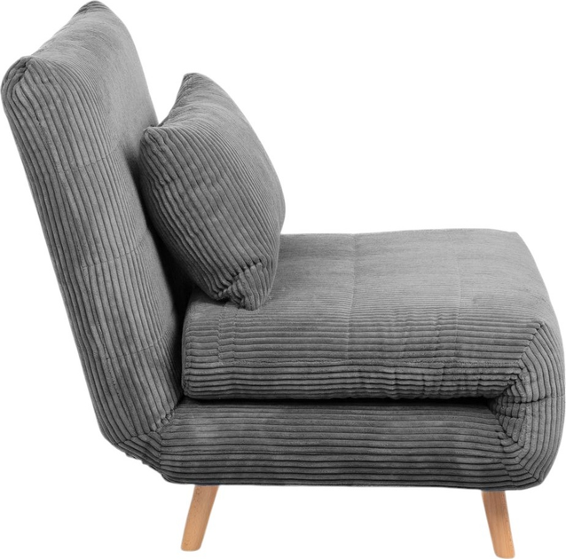 Sofa HOMLA Solace 1-osobowa z funkcją spania 83 x 91 x 84 cm Grey (5904183871639) - obraz 2