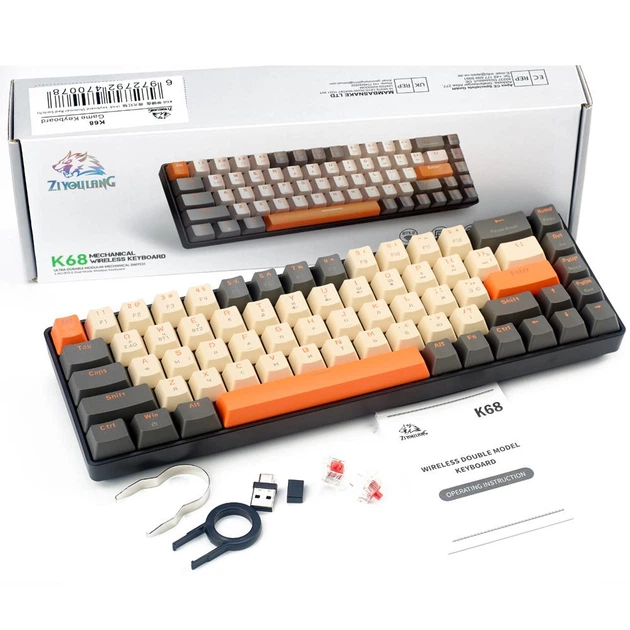 ぐぅ～★ Механічна клавіатура бездротова 60% блютуз ігрова ZIYOULANG