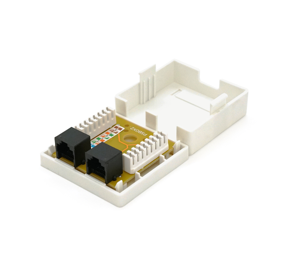 Подвійна розетка Ritar RJ45 UTP Cat5 8P8C 2 порти Біла (StR-8P8CRJ45-2) - зображення 3