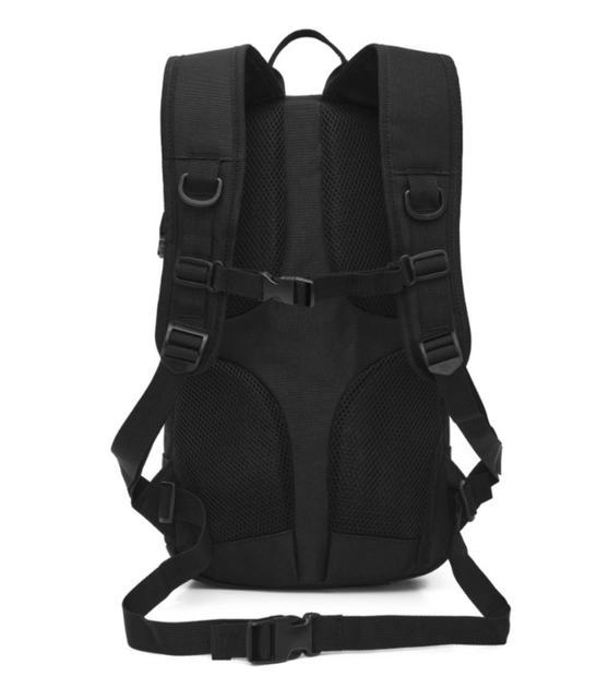 Рюкзак тактичний Nils Camp Cobra NC3905 25L Чорний (5908261681943) - зображення 3