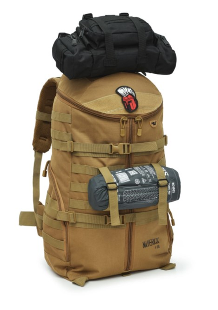 Рюкзак тактичний Nils Camp Maverick NC3903 65L Коричневий (5908261681899) - зображення 6