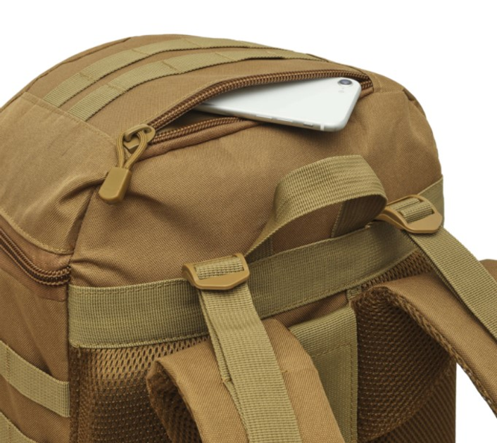 Рюкзак тактичний Nils Camp Maverick NC3903 65L Коричневий (5908261681899) - зображення 9