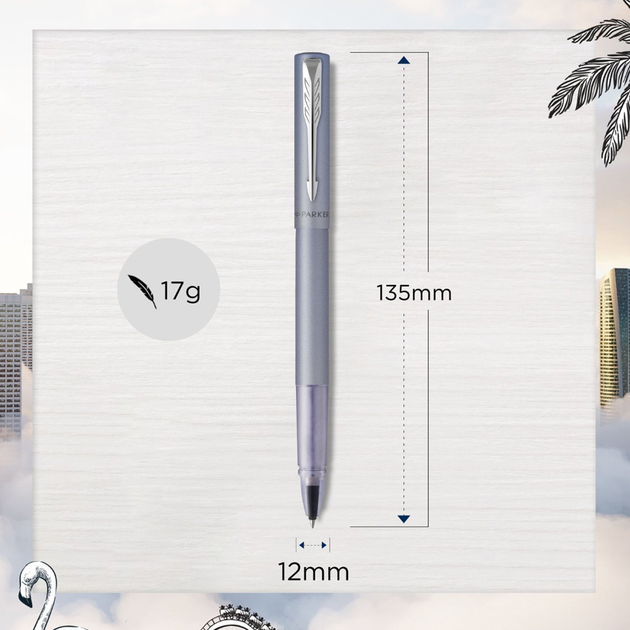 Pióro kulkowe Parker Vector XL Silver Blue (3026981597756) - obraz 5