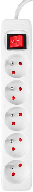 Przedłużacz listwowy NEO Tools 5 gniazd 5 m biały 90-181 (5907558474978) - obraz 4