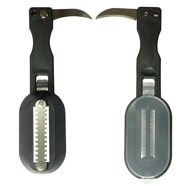 Рибочистка з ножем та контейнером Killing-fish Knife чорна - зображення 4