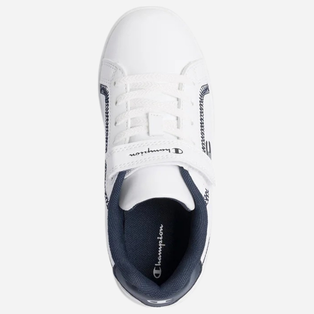 Buty sportowe młodzieżowe dziewczęce na rzepy Champion Alex B PS S32861-WW002 35 (3US) Białe/Czarne (8058132521094) - obraz 4