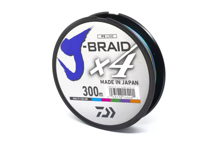 Шнур Daiwa J-Braid X4E 0.21мм 300м 12.4кг (мультиколор) (3201100706) - Фото 1 Шнур Daiwa J-Braid X4E 0.21мм 300м 12.4кг (мультиколор) (3201100706) - зображення 1