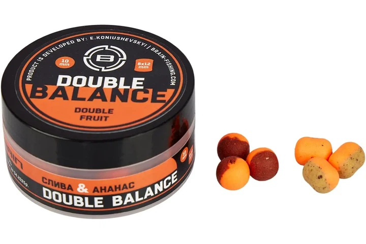 Бойлы Brain Double Balance Double Fruit (cлива + ананас) 10+8х12мм (8101013002) - Фото 1 Бойлы Brain Double Balance Double Fruit (cлива + ананас) 10+8х12мм (8101013002) - изображение 1