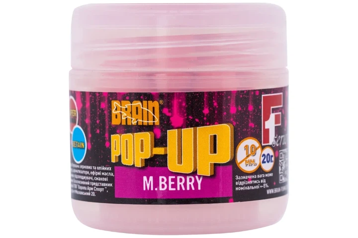 Бойли Brain Pop-Up F1 M.Berry (шовковиця) 10мм/20г (8101001009) - Фото 1 Бойли Brain Pop-Up F1 M.Berry (шовковиця) 10мм/20г (8101001009) - зображення 1