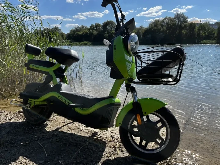Електровелосипед двомісний Crosser CR1 500W Зелений - зображення 2