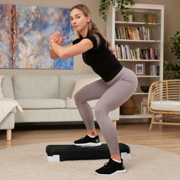 Степ платформа Hop-Sport HS-PP033AS чорно-біла - зображення 5