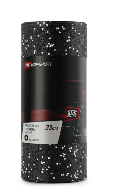 Роллер массажер (валик, ролик) гладкий Hop-Sport EPP 33см HS-P033YG черно-белый - Фото 6 Роллер массажер (валик, ролик) гладкий Hop-Sport EPP 33см HS-P033YG черно-белый - изображение 6