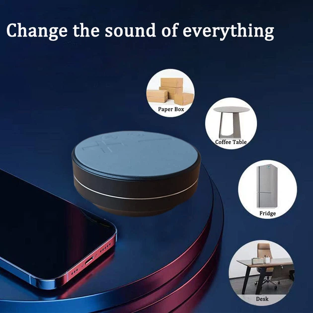 Портативная вибрационная Bluetooth мини колонка 3W / BT 5.3 / TWS / AUX / TF / с ремешком Silver - изображение 12