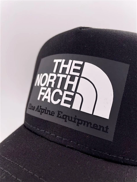 Кепка тракер з гумовим патчем THE NORTH FACE XL 59-60 см з сіточкою Чорний з білим - зображення 2