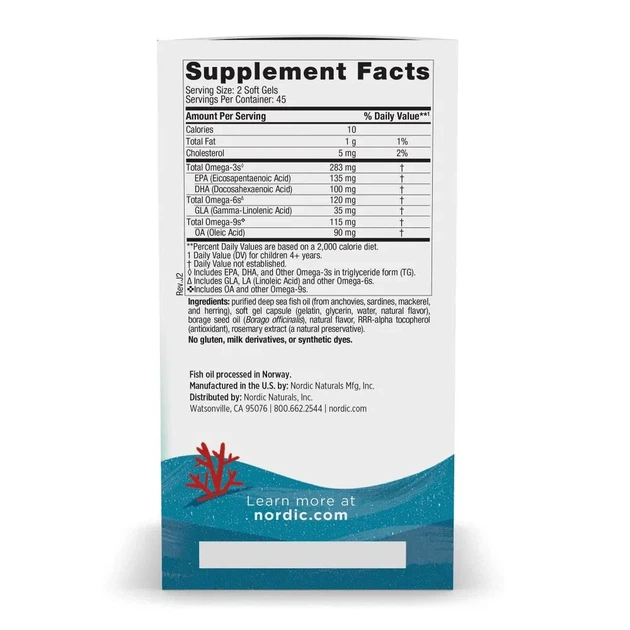 Риб'ячий жир для підлітків, Complete Omega Junior, Nordic Naturals, лимон, 283 мг, 90 капсул - зображення 4