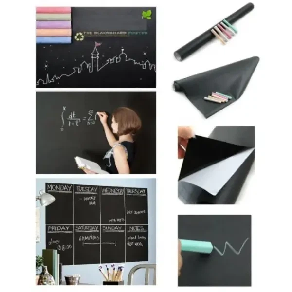 Самоклеющаяся пленка для рисования мелом Black Board Sticker - изображение 5