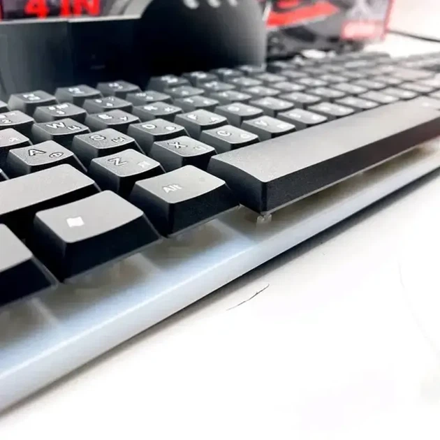 Игровой комплект клавиатура и мышь наушники коврик 4в1 Linmoni TF-400 Kit с RGB подсветкой для геймеров - изображение 6