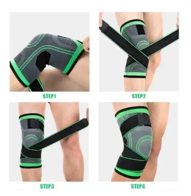 Бандаж колінного суглоба Knee Support Copper, Чорно-зелений - зображення 5