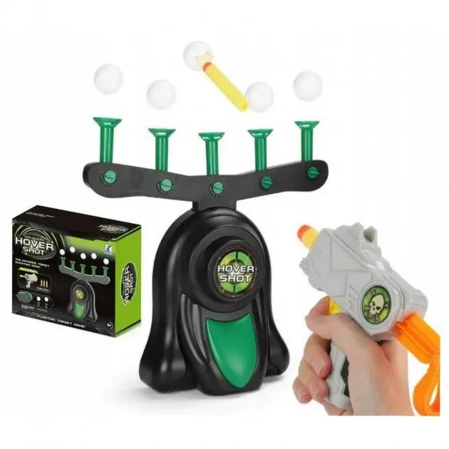 Воздушный тир детский игровой набор Hover Shot стрельба по парящим шарикам 34x43.5 см вес 1195 грамм - Фото 2 Воздушный тир детский игровой набор Hover Shot стрельба по парящим шарикам 34x43.5 см вес 1195 грамм - изображение 2