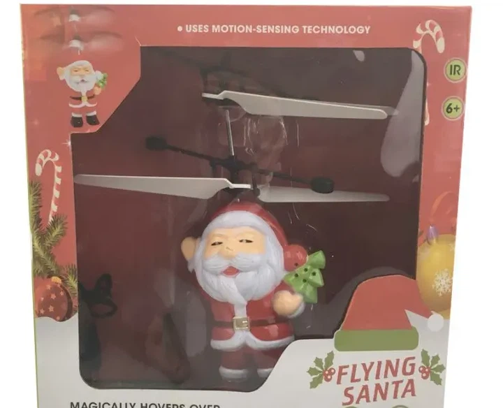Летающая игрушка Flying Santa Дед Мороз аккумулятор 3.7 В 75 мАч время зарядки 20-30 минут - Фото 2 Летающая игрушка Flying Santa Дед Мороз аккумулятор 3.7 В 75 мАч время зарядки 20-30 минут - изображение 2